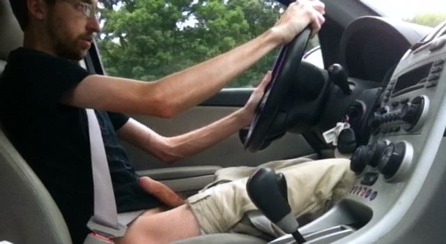 Jerking Off and Cumming While Driving.