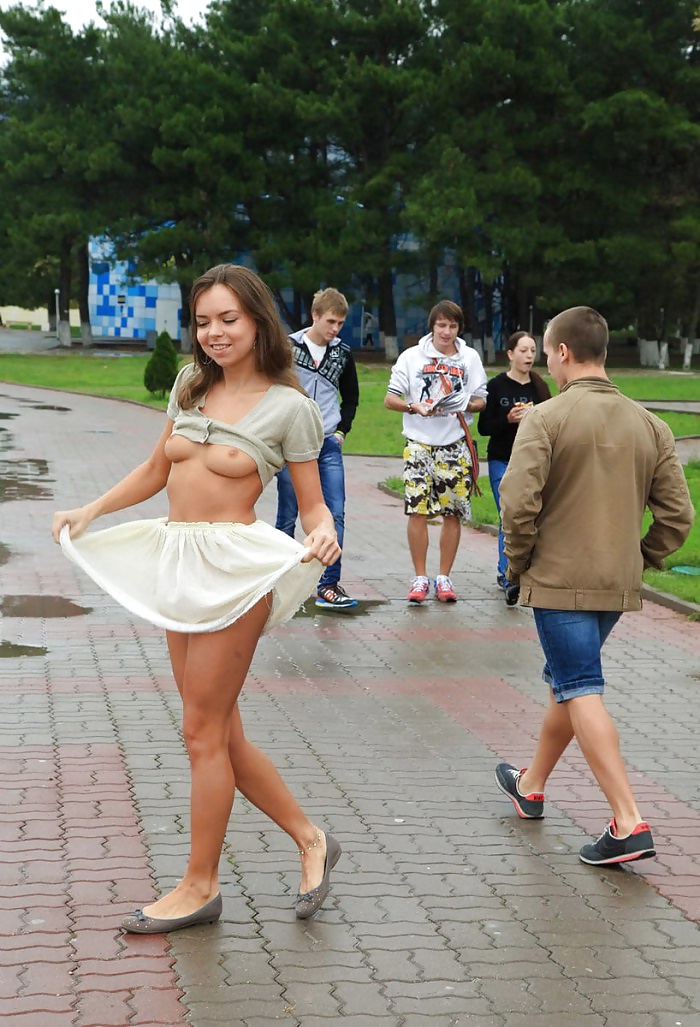 Russian girl nude in public porn pictures