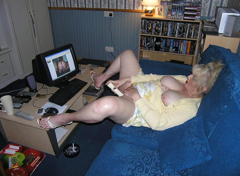 Grandma with her toy. porn pictures