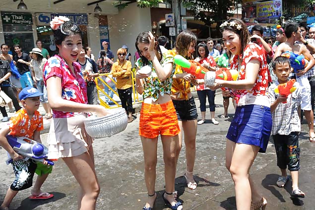 Amateur Self Shot Songkran Festival Thailand Funny Day porn pictures