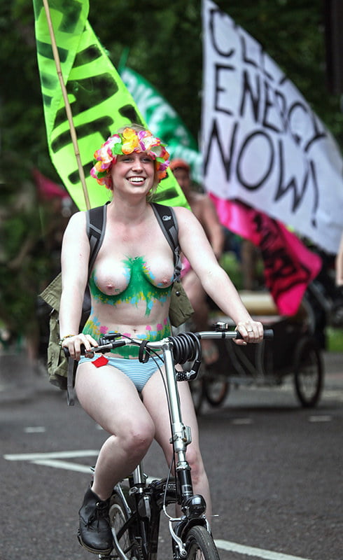 Women nude bike