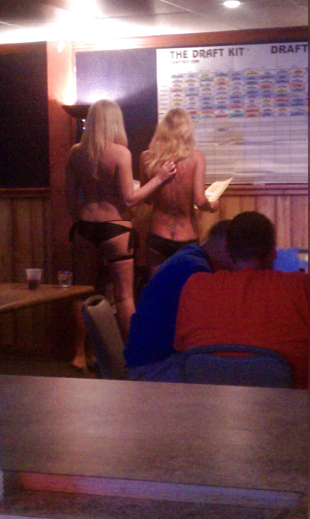 stripers upstairs for a football draft party porn pictures